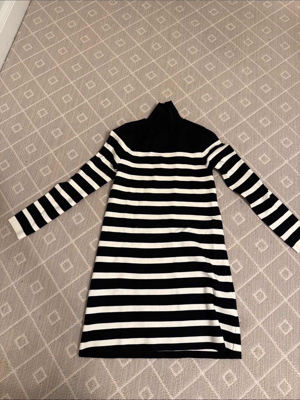 Black & White Striped Turtleneck Dress - Classic Chic/ Zara